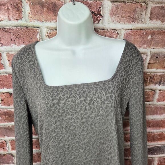 A New Day Long Sleeve Bodysuit | Women’s XXL | Gray Square Neck Stretch Fit - Picture 3 of 6
